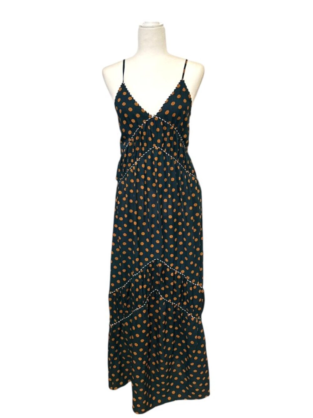 House of Harlow 1960 x REVOLVE Russo Maxi Dress Size S Green Polka Dot